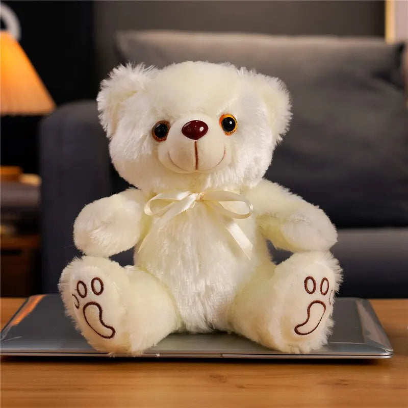 22CM Luminous Creative Light Up LED Teddy Bear Stuffed Animal Plush Toy Colorful Glowing Teddy Bear Christmas Gift for Kids
